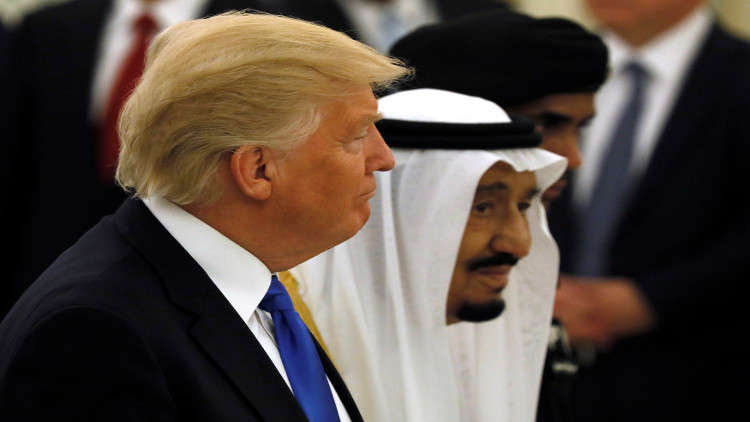 العاهل السعودي سلمان بن عبد العزيز والرئيس الأمريكي دونالد ترامب