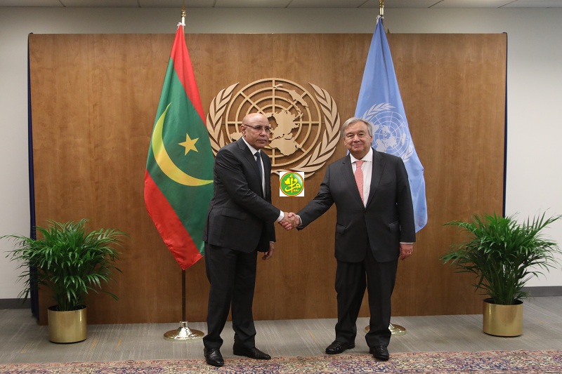 ولد الغزواني يلتقى بالأمين العام للأمم المتحدة (صورة)