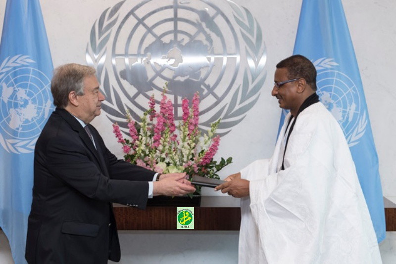 تسلم أوراق اعتماد السفير الموريتاني الدائم لدى الأمم المتحدة 