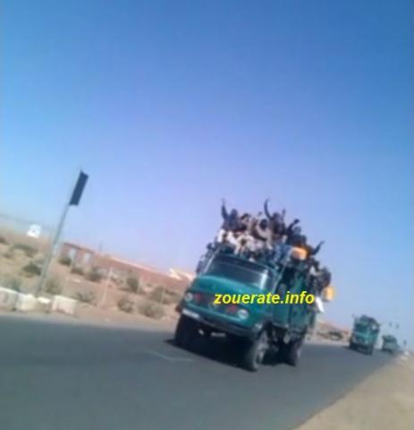 الجيش يوصل مئات المنقبين في شاحنات من منطقة "تنومر"(صور حصرية)