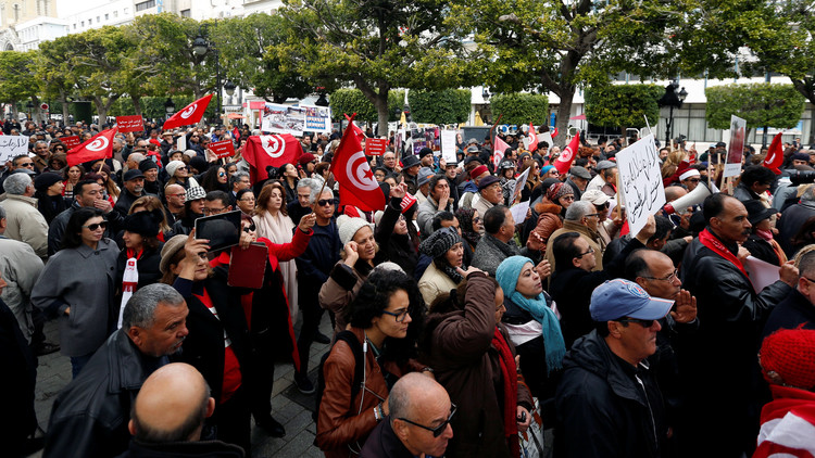 مظاهرات احتجاجية في تونس العاصمة - ارشيف