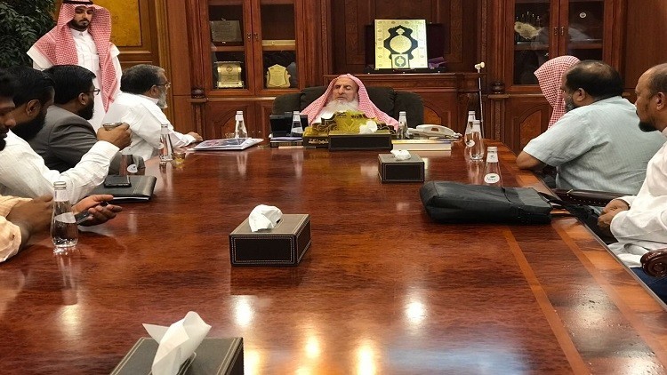 آل الشيخ خلال اجتماع مع وفد هندي الاثنين الماضي