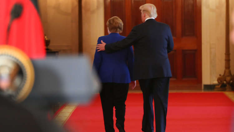 الرئيس الأمريكي دونالد ترامب والمستشارة الألمانية أنغيلا ميركل