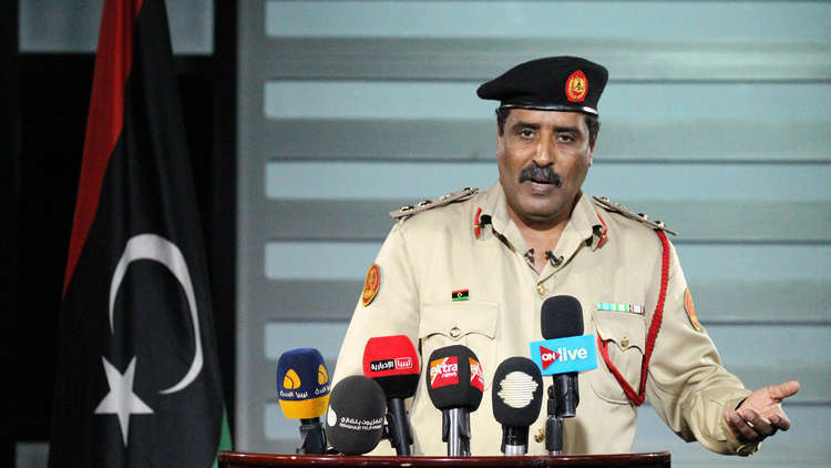 الناطق باسم القيادة العامة للجيش الوطني الليبي، أحمد المسماري (صورة أرشيفية)