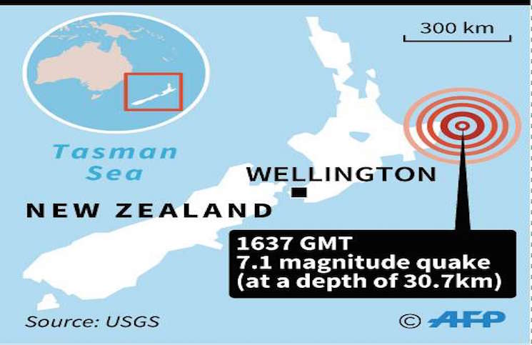  نيوزيلندا تحذّر من تسونامي بعد زلزال قوي شمال شرق سواحلها