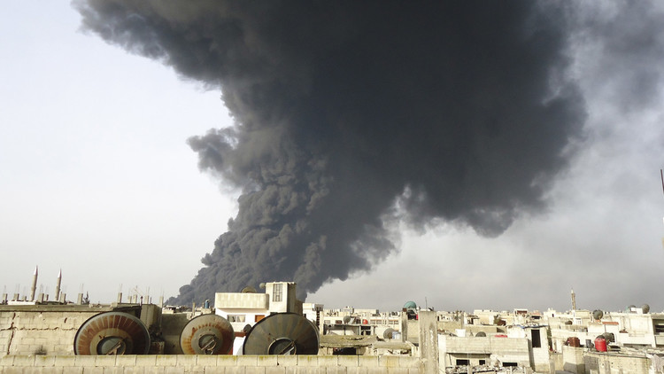 حريق نفطي في حمص (صورة أرشيفية)