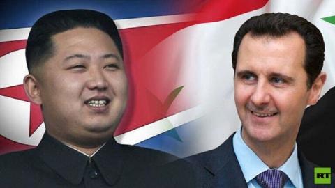الرئيس السوري، بشار الأسد، وزعيم كوريا الشمالية، كيم جونغ أون.
