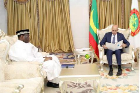 وزير خارجية مالي مع رئيس الجمهورية