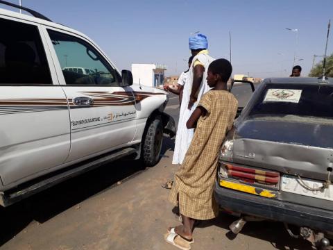 بعثة صحفية تنجو من حادث سير مروع شرقي موريتانيا (صور)