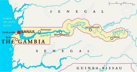 خريطة غامبيا،