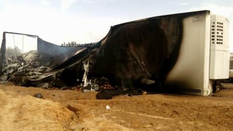 حريق “غامض” يأتي على شاحنة تصدير مغربية في موريتانيا