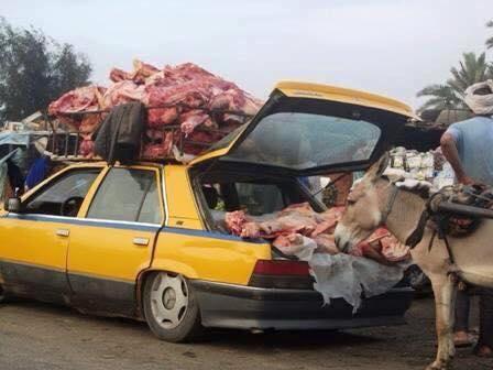 الطريقة التى يتم بها نقل اللحوم في نواكشوط