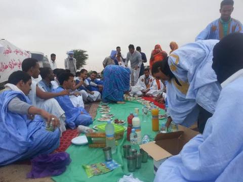 على هامش الإفطار الجماعى الذي أقامه الحراك