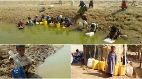 عدل بكرو: أزمة العطش الخانقة ترغم السكان على شرب "المياه الراكدة" (صور)